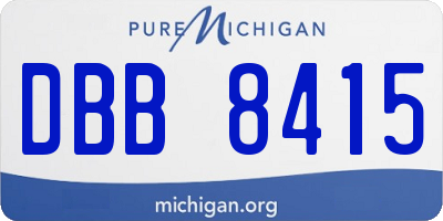 MI license plate DBB8415