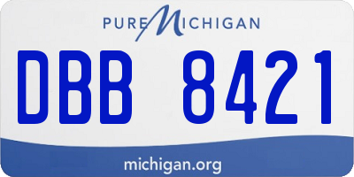MI license plate DBB8421
