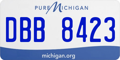 MI license plate DBB8423