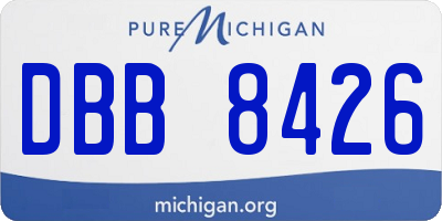 MI license plate DBB8426