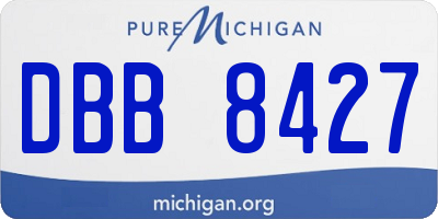 MI license plate DBB8427