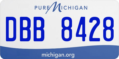 MI license plate DBB8428