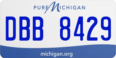 MI license plate DBB8429