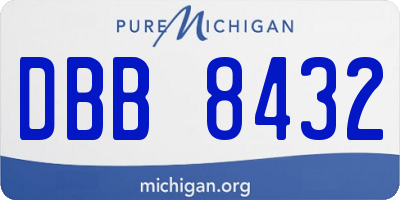 MI license plate DBB8432