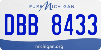 MI license plate DBB8433