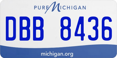 MI license plate DBB8436