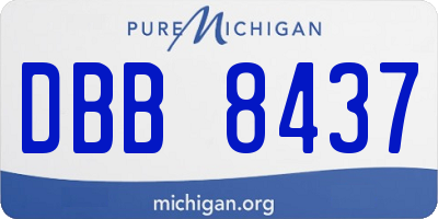 MI license plate DBB8437