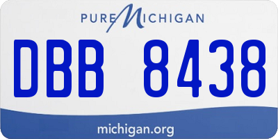 MI license plate DBB8438