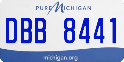 MI license plate DBB8441