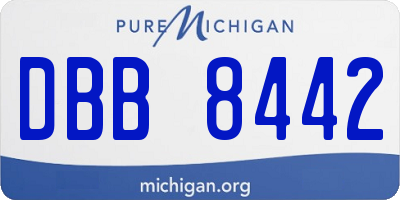 MI license plate DBB8442
