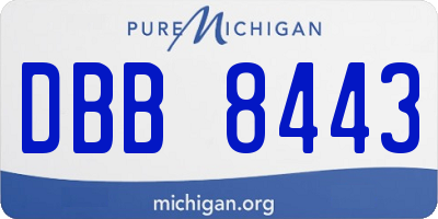 MI license plate DBB8443