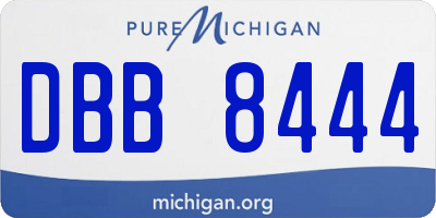 MI license plate DBB8444