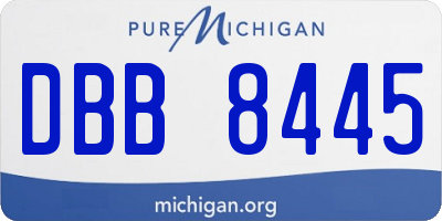 MI license plate DBB8445