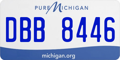 MI license plate DBB8446