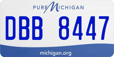 MI license plate DBB8447