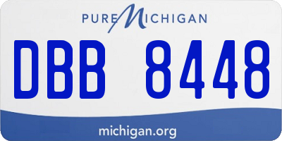MI license plate DBB8448