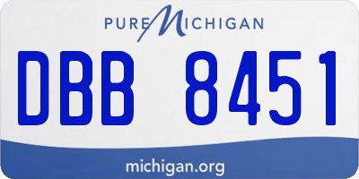 MI license plate DBB8451