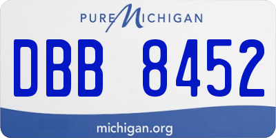 MI license plate DBB8452