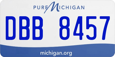 MI license plate DBB8457