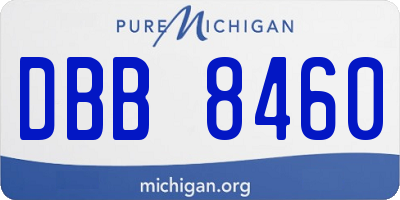 MI license plate DBB8460