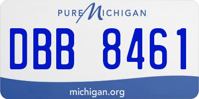 MI license plate DBB8461