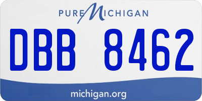 MI license plate DBB8462