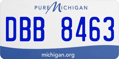 MI license plate DBB8463