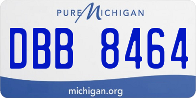 MI license plate DBB8464