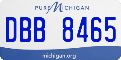 MI license plate DBB8465