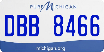 MI license plate DBB8466