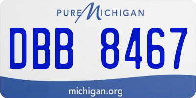 MI license plate DBB8467