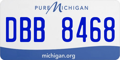MI license plate DBB8468
