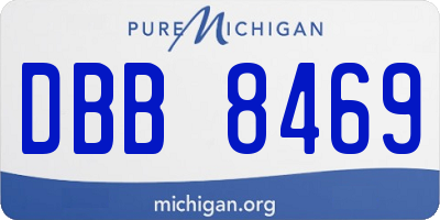 MI license plate DBB8469