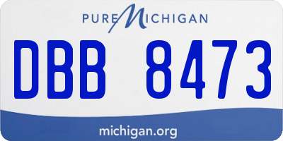 MI license plate DBB8473