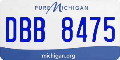 MI license plate DBB8475