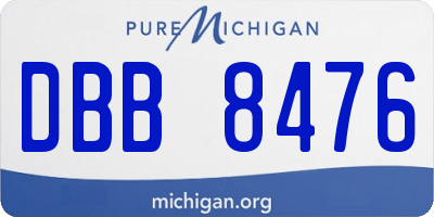 MI license plate DBB8476