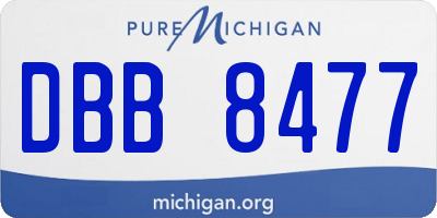 MI license plate DBB8477