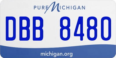 MI license plate DBB8480