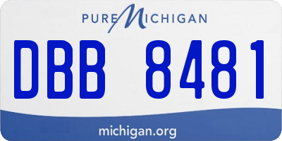 MI license plate DBB8481