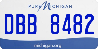 MI license plate DBB8482