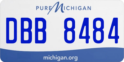 MI license plate DBB8484
