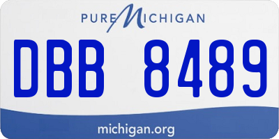 MI license plate DBB8489