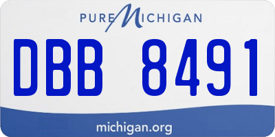 MI license plate DBB8491