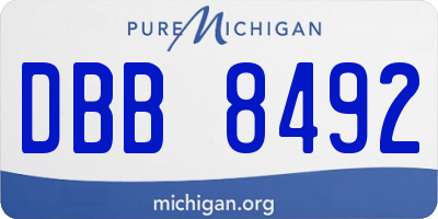 MI license plate DBB8492