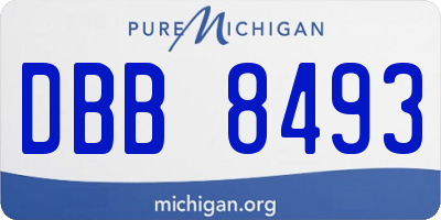 MI license plate DBB8493