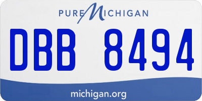 MI license plate DBB8494
