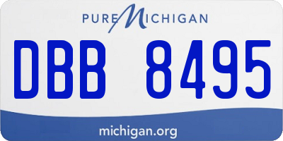 MI license plate DBB8495
