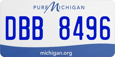 MI license plate DBB8496