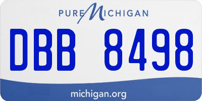 MI license plate DBB8498