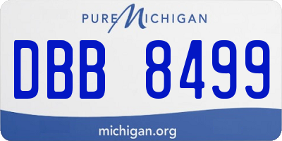 MI license plate DBB8499